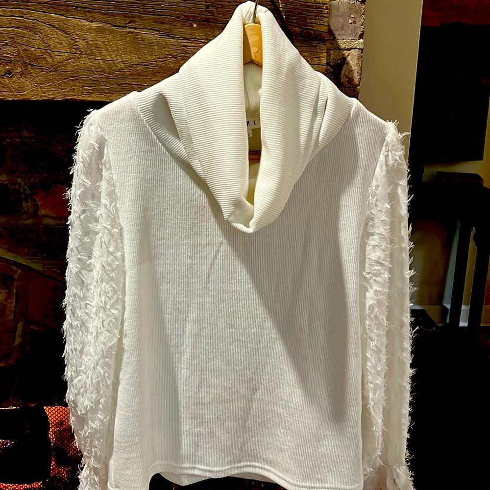White turtleneck THML top